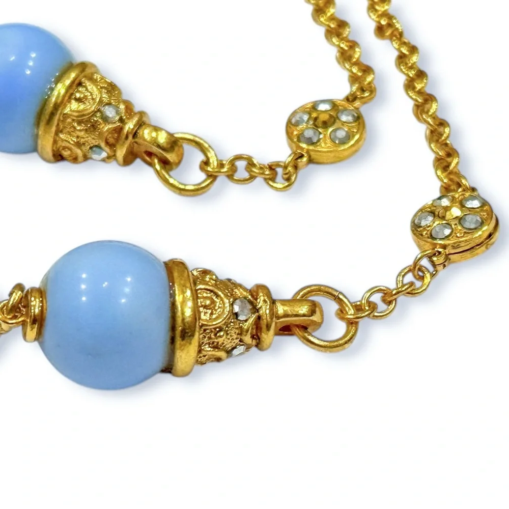 Barrera Long 48” Necklace with Multicolor Pastel Beads and Crystal Accents - Picture 12 of 17